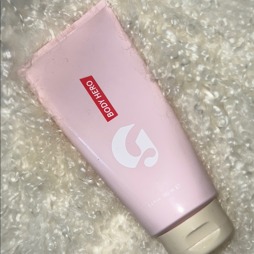 Glossier Body Hero Moisturizer - Pink and White